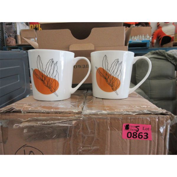 5 New Twin Packs of Large Glazed Mugs