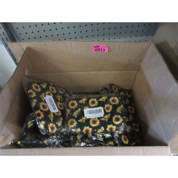 25+ New Sunflower Motif Fabric Makeup Bags 