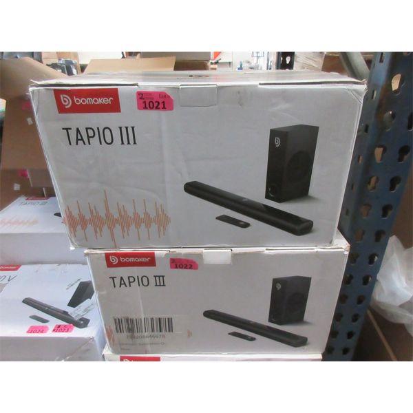 2 Bomaker Tapio III Soundbar Systems 