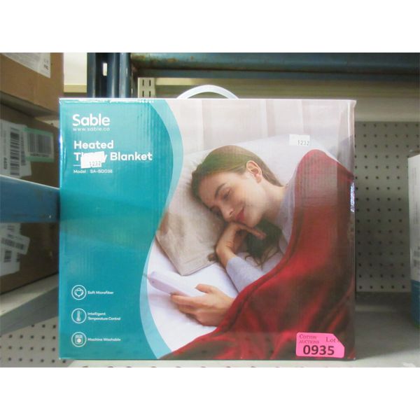 Heated Throw - Wine Red - Size Unknown 