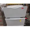 Image 1 : 2 White Appliance Pedestals with Drawers