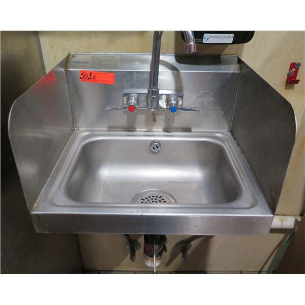 Advance Tabco Single Wall-Mount Sink w/ Splash Guards 13"x17"