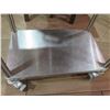 Image 2 : Rolling Metal Work Table w/ Undershelf (Wheels need repair)