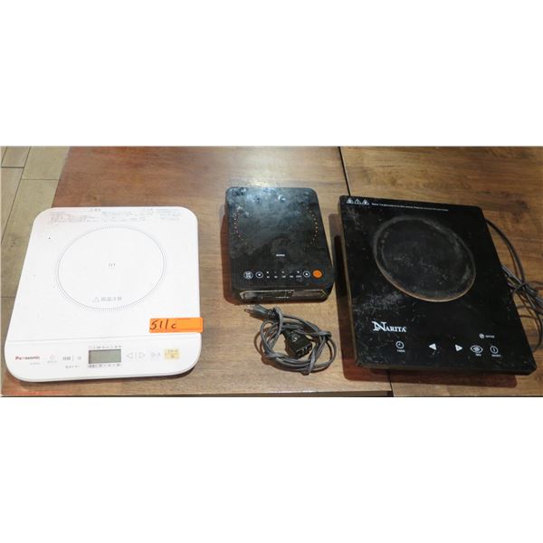 Qty 3 Cooktops: Panasonic KZ-PH31, Dretec DI-214 & Narita NT-8000
