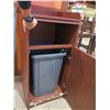 Image 2 : Waste Receptacle w/ Backsplash Top & Front Door 22"x22"x46"H