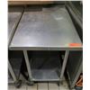 Image 1 : Rolling Metal Work Table w/ Undershelf 36"x24"x36"H (Wheels need repair)