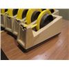 Image 2 : Qty 9 Tape Dispensers w/ Yellow Tape Rolls
