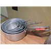Image 8 : Qty 5 Thermalloy Metal Sauce Pots w/ Handles, Misc Sizes
