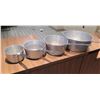 Image 1 : Qty 4 Thermalloy Metal Sauce Pots w/ Handles, Misc Sizes
