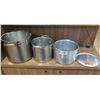 Image 1 : Qty 3 Metal Stock Pots w/ 1 Lid, Misc Sizes