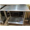Image 1 : Rolling Metal Work Table w/ Undershelf 36"x24"x36"H