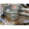 Image 2 : Qty 4 Metal Sauce Pots w/ Handles (1 Lid), Misc Sizes