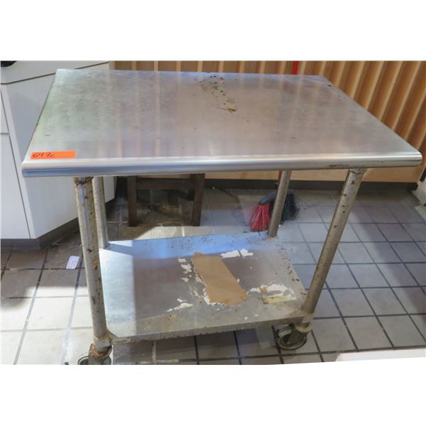 Rolling Metal Work Table w/ Undershelf 36"x24"x36"H