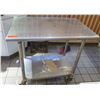 Image 1 : Rolling Metal Work Table w/ Undershelf 36"x24"x36"H