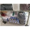 Image 2 : Rolling Metal Cart & Contents: Take-Out Containers, Coffee Stirrers, etc