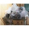 Image 2 : Rolling Metal Cart & Contents: Take-Out Containers, Sleeves, Forks, etc