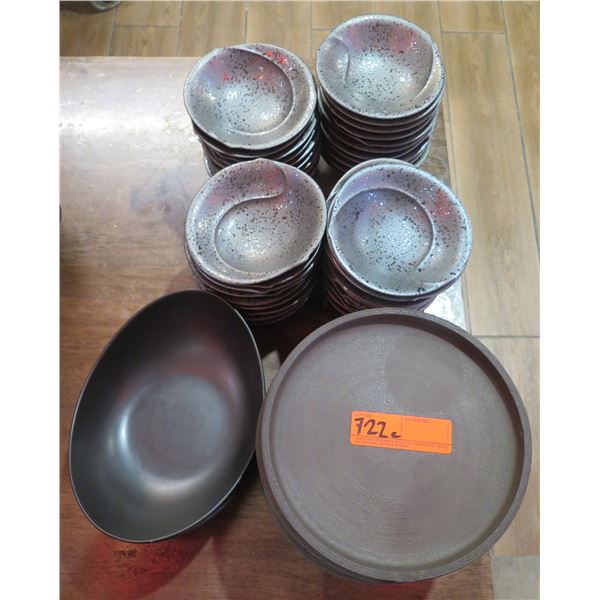 Multiple Bowls & Serving Plates (Some w/ Maker's Mark), Misc Sizes