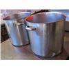 Image 1 : Qty 2 Large Stock Pots (No Lids), Misc Sizes