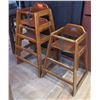 Image 1 : Qty 3 Wooden Baby High Chairs 20"x20"x28"H