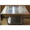 Image 1 : Rolling Metal Work Table w/ Undershelf 36"x24"x36"H