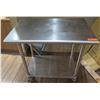 Image 1 : Rolling Metal Work Table w/ Undershelf 36"x24"x36"H