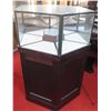 Image 1 : Hexagon Shape Display Case w/ 6 Sections & Undershelves 29"x29"x44"H