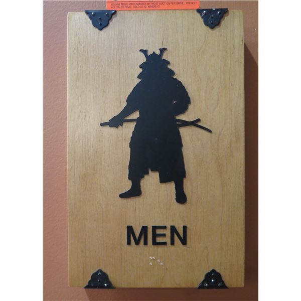 Men's Restroom Sign w/ Silhouette Figure Design 6"x9"