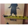 Image 2 : Men's Restroom Sign w/ Silhouette Figure Design 6"x9"