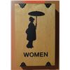 Image 1 : Women's Restroom Sign w/ Silhouette Figure Design 6"x9"