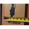 Image 2 : Women's Restroom Sign w/ Silhouette Figure Design 6"x9"