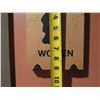 Image 3 : Women's Restroom Sign w/ Silhouette Figure Design 6"x9"