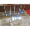 Image 2 : Qty 3 Metal Display Signs on Pedestal Base 23"x28"x60"H