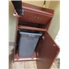 Image 2 : Waste Receptacle w/ Backsplash Top & Front Door 22"x22"x46"H