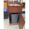 Image 2 : Waste Receptacle w/ Backsplash Top & Front Door 22"x22"x46"H