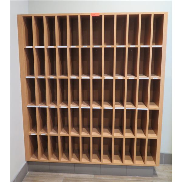 Wooden Multi-Section Wall Rack 60"x12"x65"