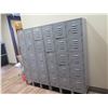Image 2 : Gray Metal 30-Section Locker Unit 72"x12"x66"H