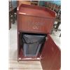 Image 2 : Waste Receptacle w/ Backsplash Top & Front Door 22"x22"x46"H