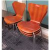 Image 1 : Qty 9 Guangxi Sunway Forest Products Stacking Chairs