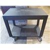 Image 1 : Rolling Black Table w/ Undershelf 34"x20"x29"H