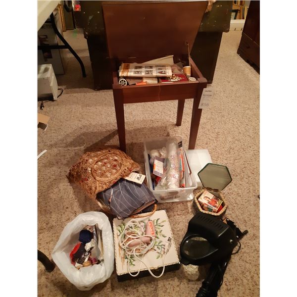 Sewing Stool & Notions Cat B