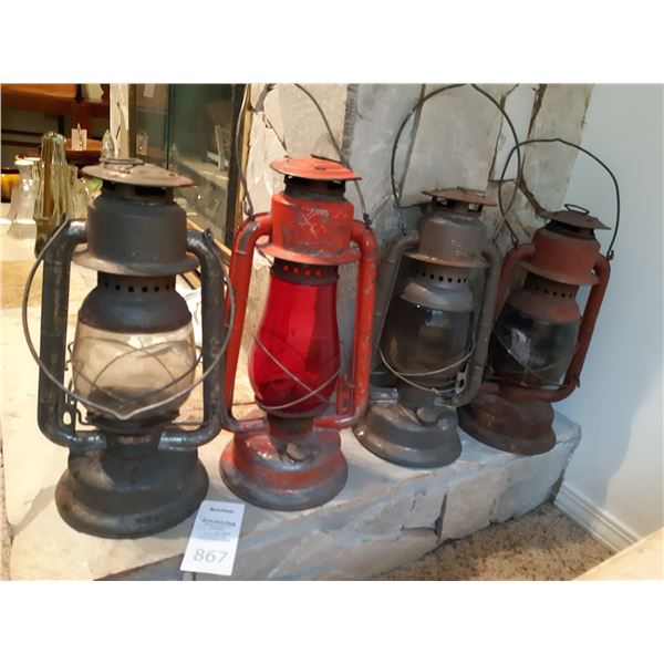 Antique Hurricane Lamps Cat B