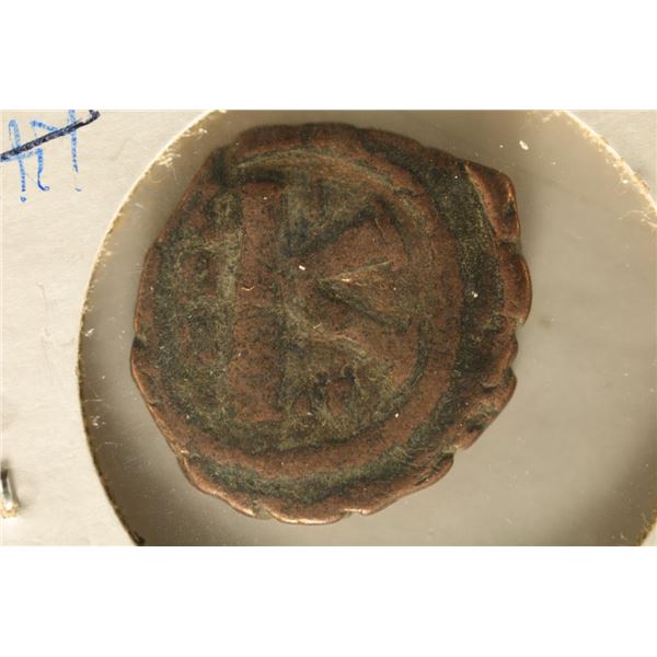 JUSTIN 1/2 FOLLIS BYZANTINE ANCIENT COIN