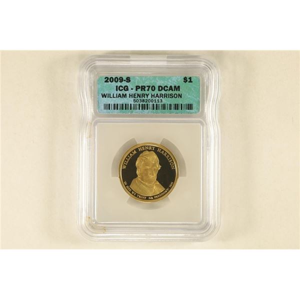 2009-S PRESIDENTIAL DOLLAR ICG PR70 DCAM