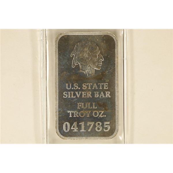 1 TROY OZ .999 FINE SILVER PROOF INGOT. U.S SILVER