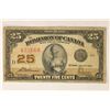 Image 1 : 1923 DOMINION OF CANADA 25 CENT FRACTIONAL BILL