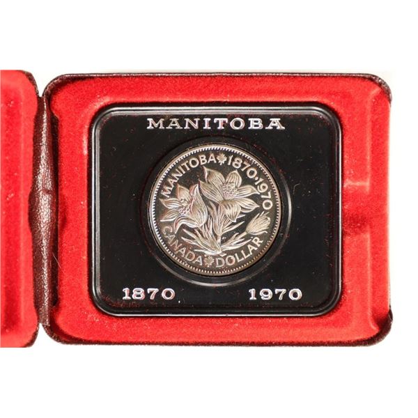 1970 CANADA UNC $1 IN MAROON FLIP CASE