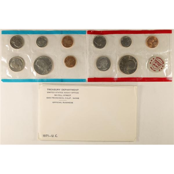 1971 US MINT SET (UNC) P/D/S (WITH ENVELOPE)