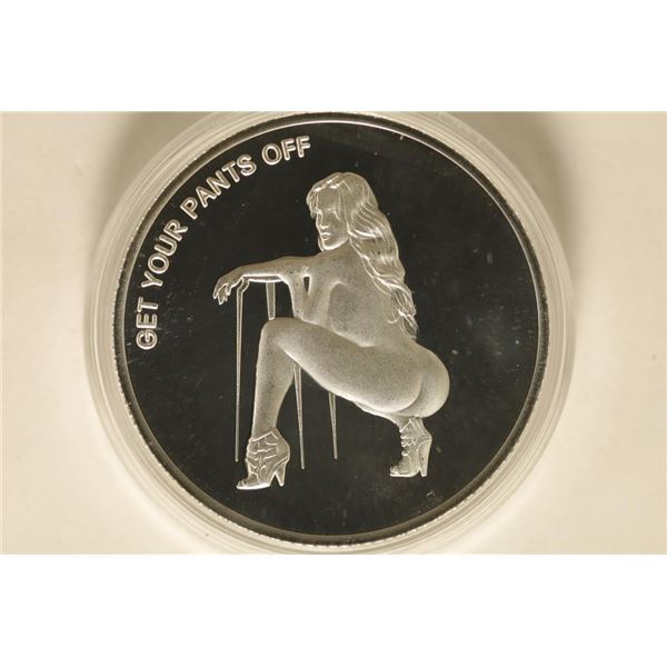 1 TROY OZ .999 FINE SILVER ADULT THEMED PF ROUND