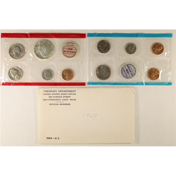 1969 US MINT SET (UNC) P/D/S (WITH ENVELOPE)