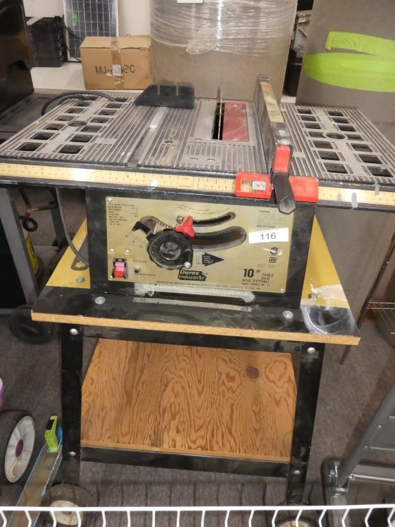 Durex 10" table saw w/ stand on wheels works